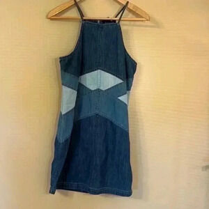 Express denim spaghetti strap dress Size 4